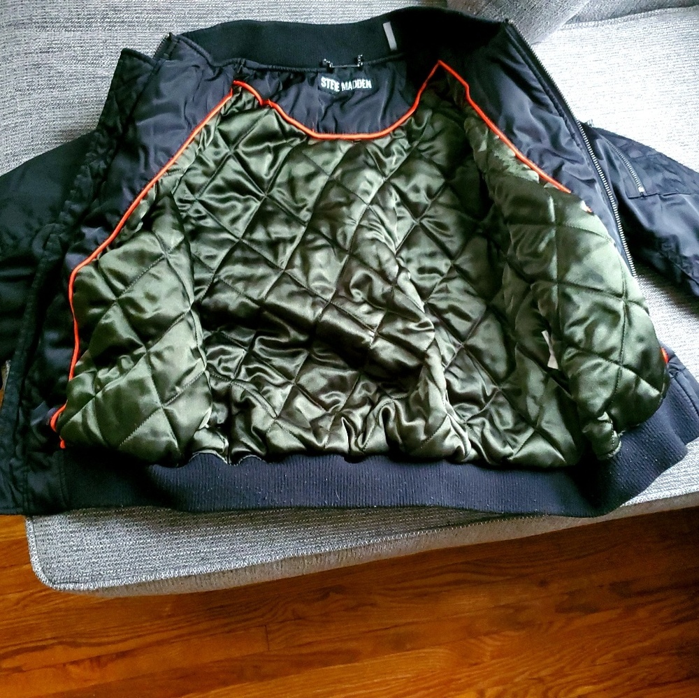 Steve Madden Lace detail bomber jaket - Picture 6 of 7